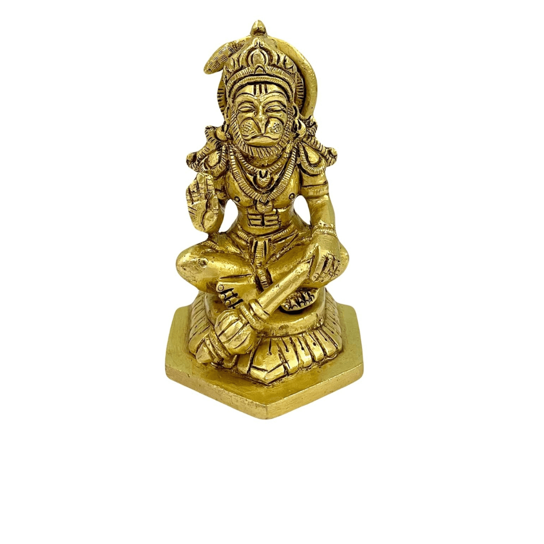 WIGANO Brass Decorative Lord Hanuman Ji Idol 